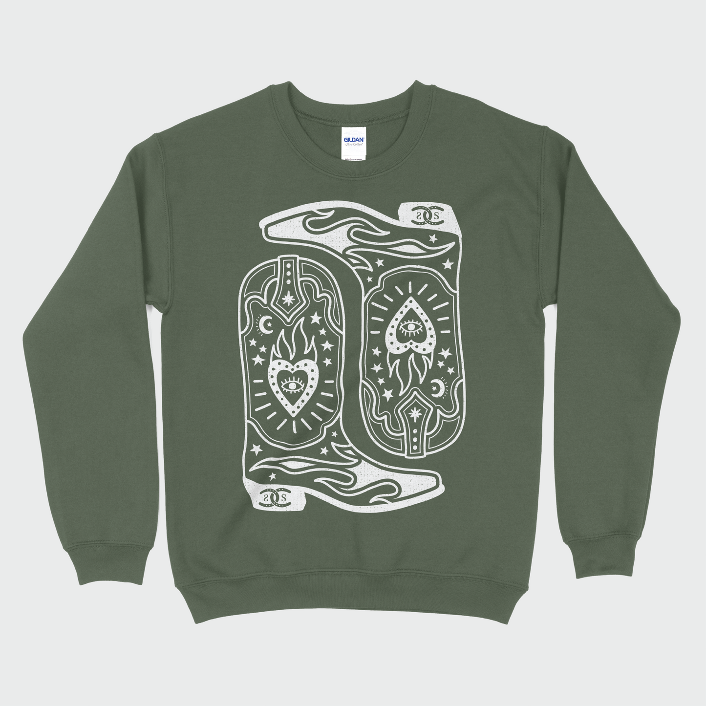 Boots & Bravado | Army Green | Sweatshirt