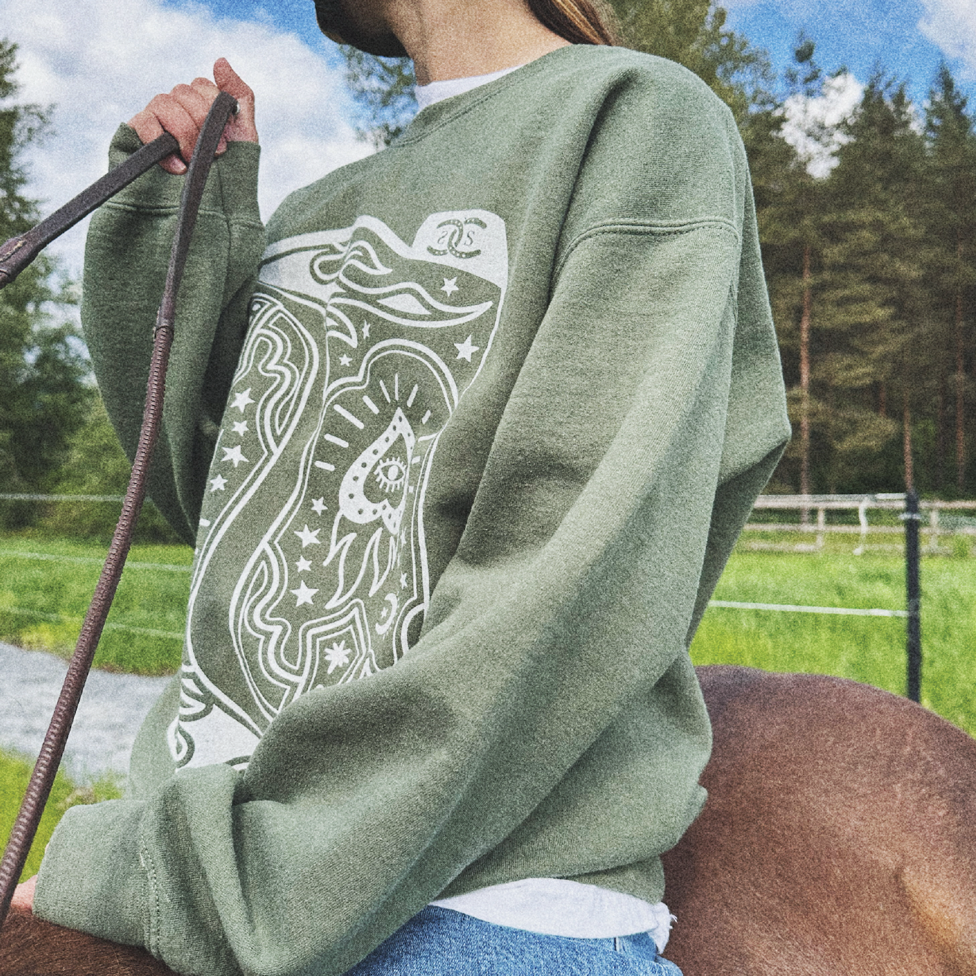 Boots & Bravado | Army Green | Sweatshirt