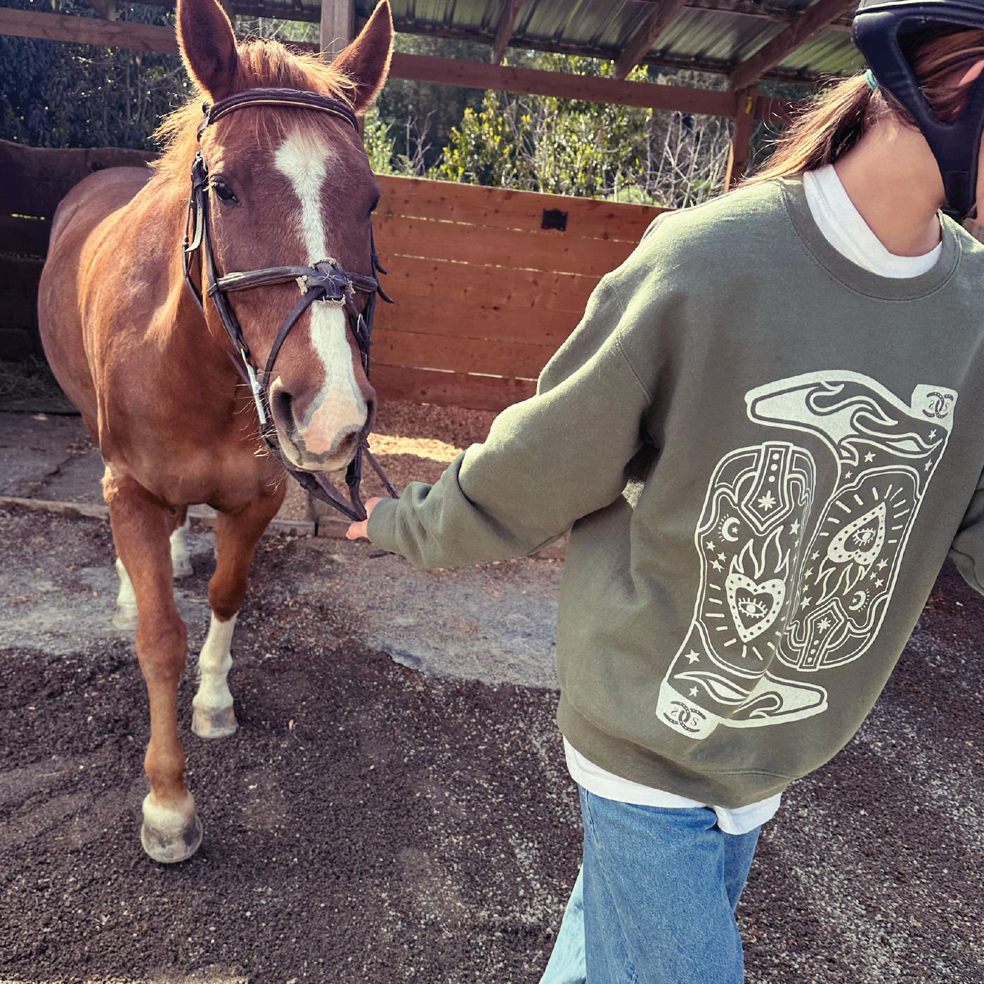Boots & Bravado | Army Green | Sweatshirt