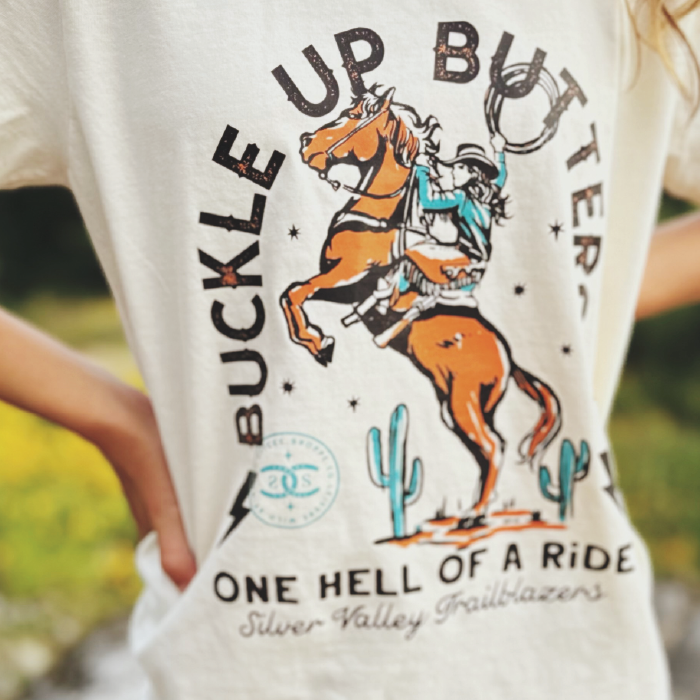 Buckle Up Buttercup | Ivory | Tee Shirt