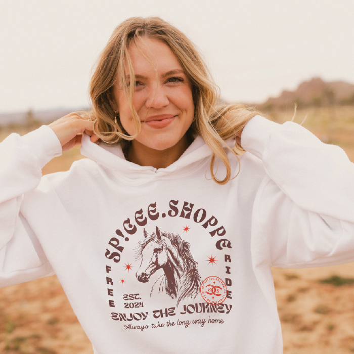 Enjoy The Journey | White | Hoodie
