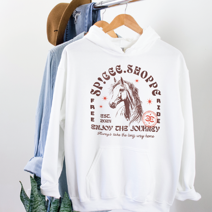 Enjoy The Journey | White | Hoodie