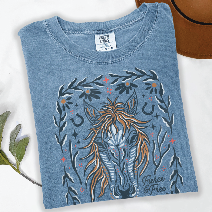 Fierce & Free | Tee Shirt | Ice Blue