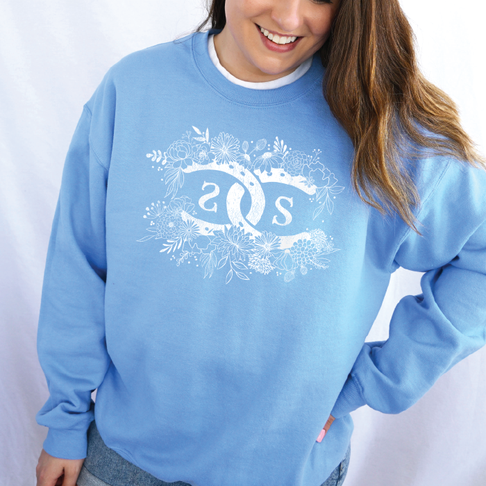 SPICEE Floral Logo | Carolina Blue | Sweatshirt