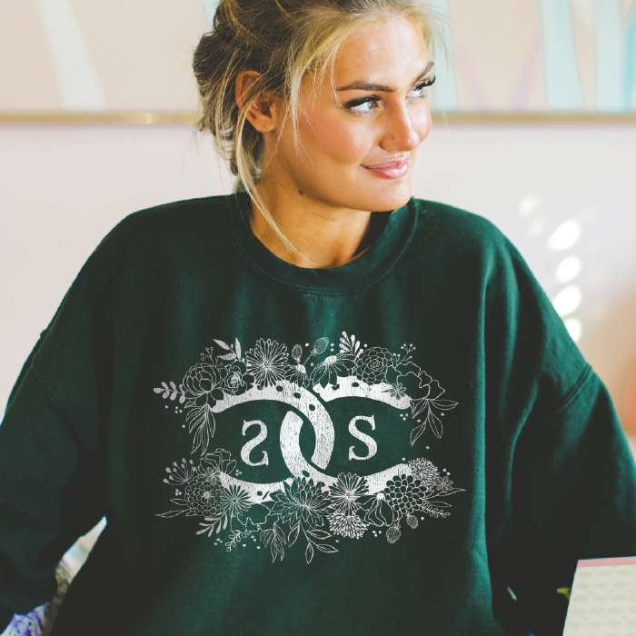 SPICEE Floral Logo | Forest Green | Sweatshirt