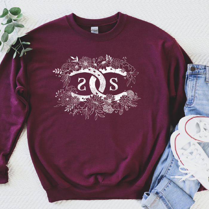 SPICEE Floral Logo | Maroon | Sweatshirt