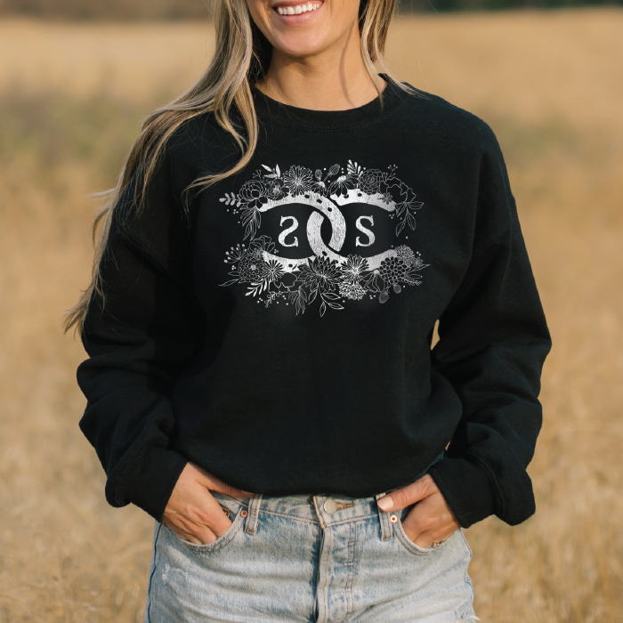 SP!CEE Floral Logo | Black | Sweatshirt