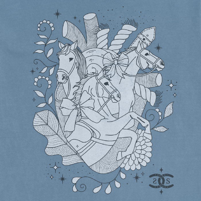 Heart Horse | Ice Blue | Tee Shirt