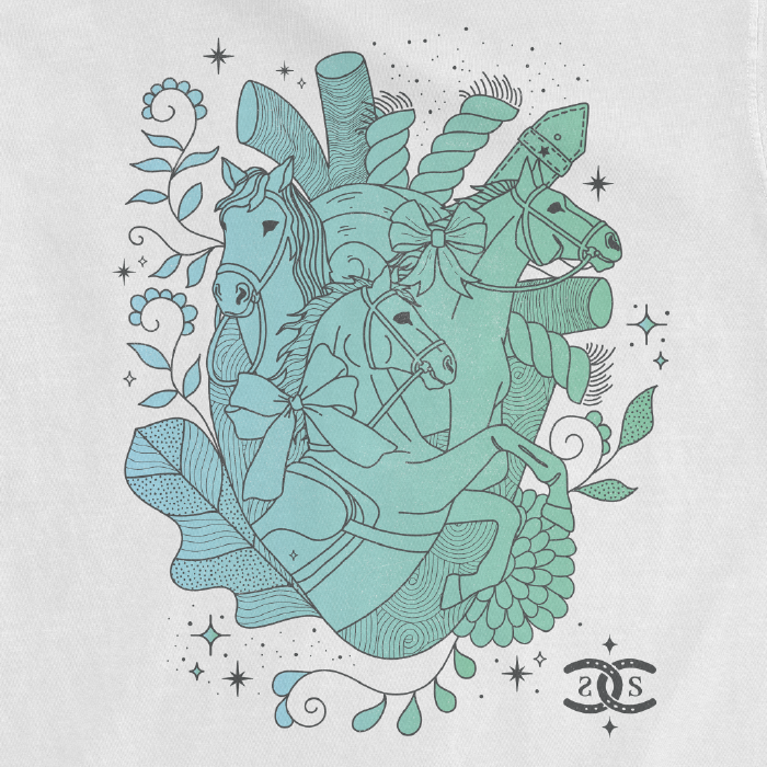 Heart Horse | White | Tee Shirt