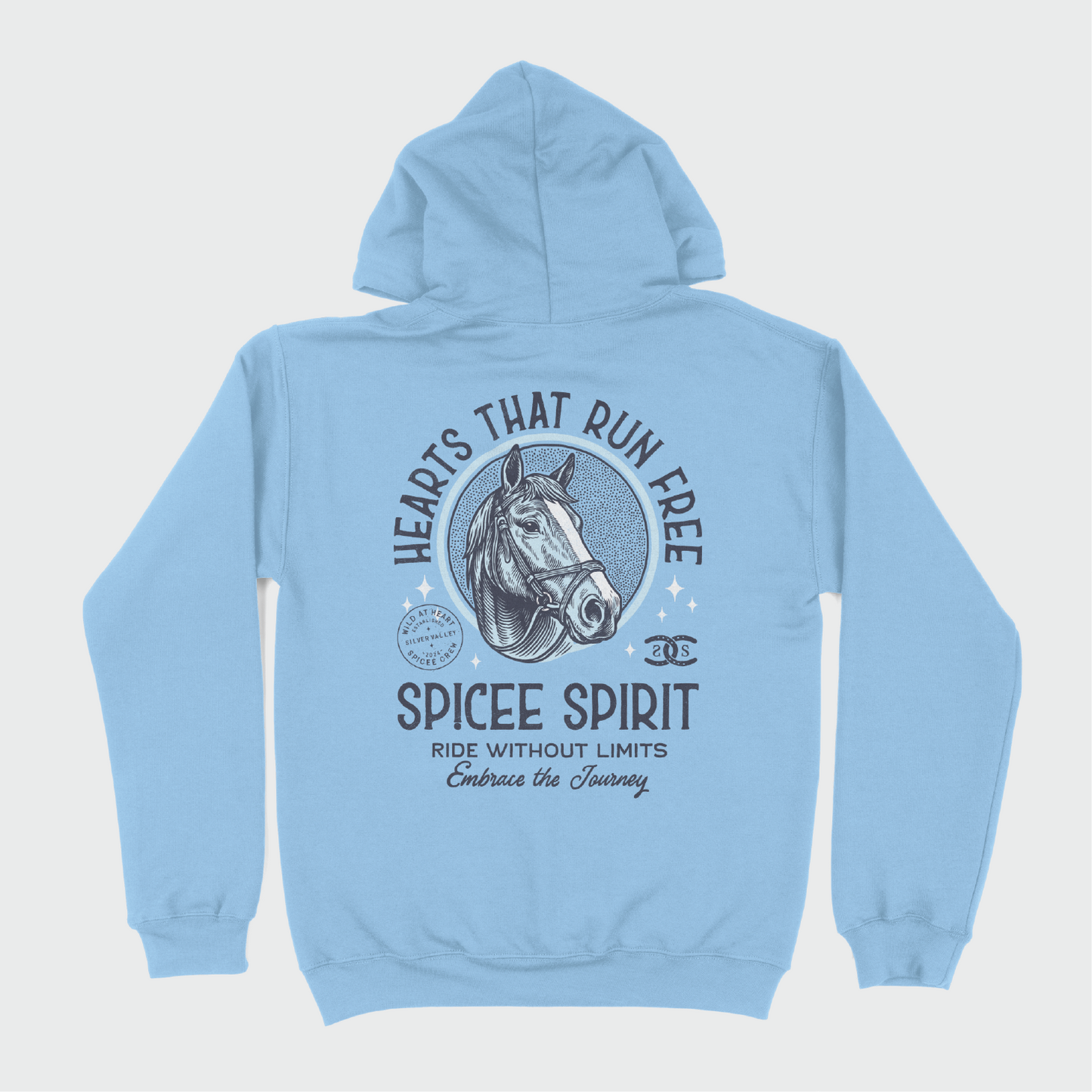 Hearts That Run Free | Light Blue | Hoodie