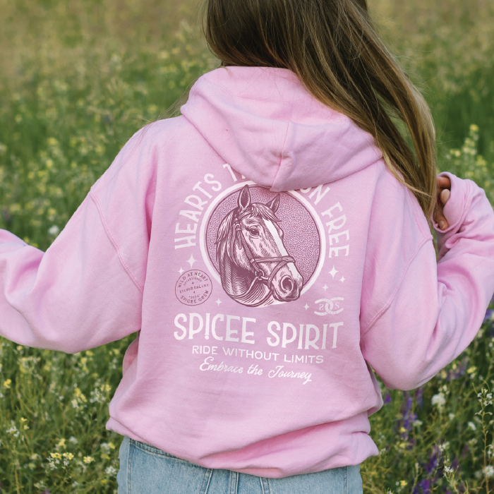 Hearts That Run Free | Light Pink | Hoodie
