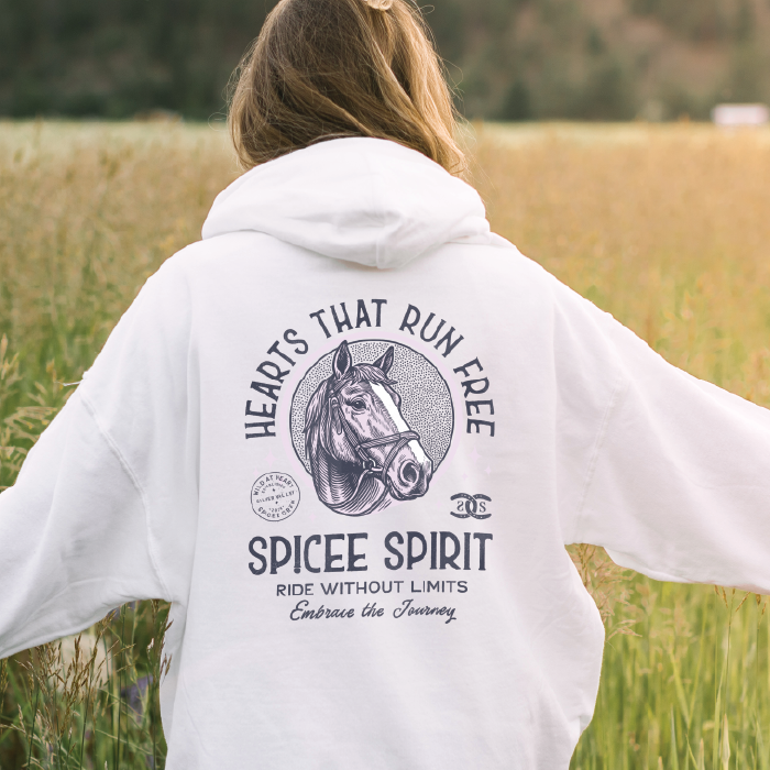 Hearts That Run Free | White | Hoodie