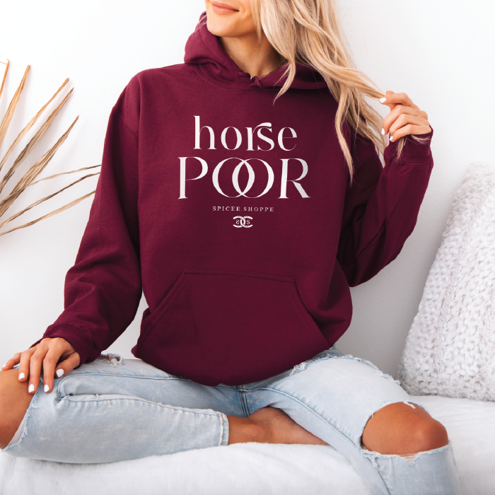 Horse Poor | Maroon | Hoodie