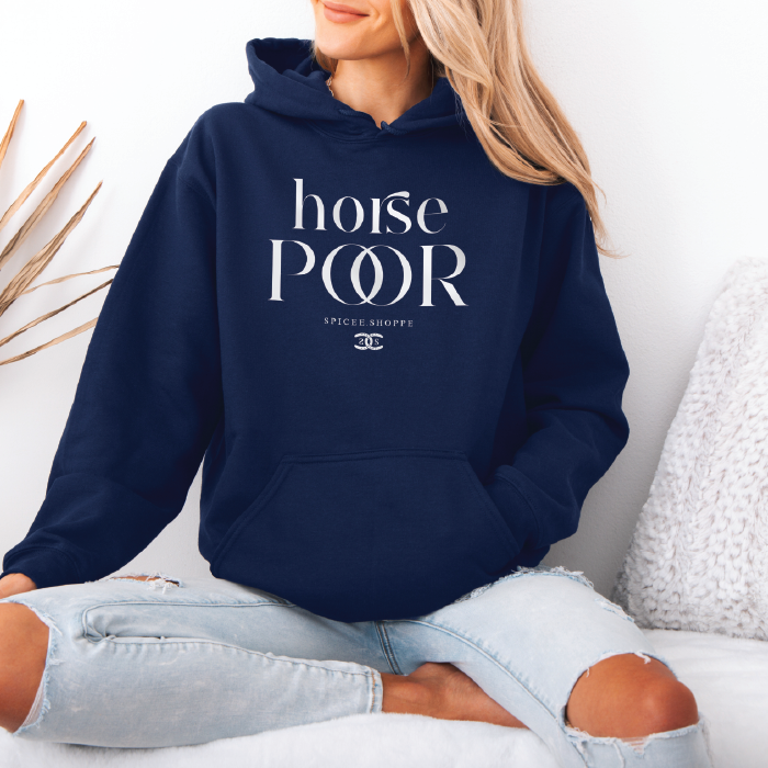 Horse Poor | Navy Blue | Hoodie