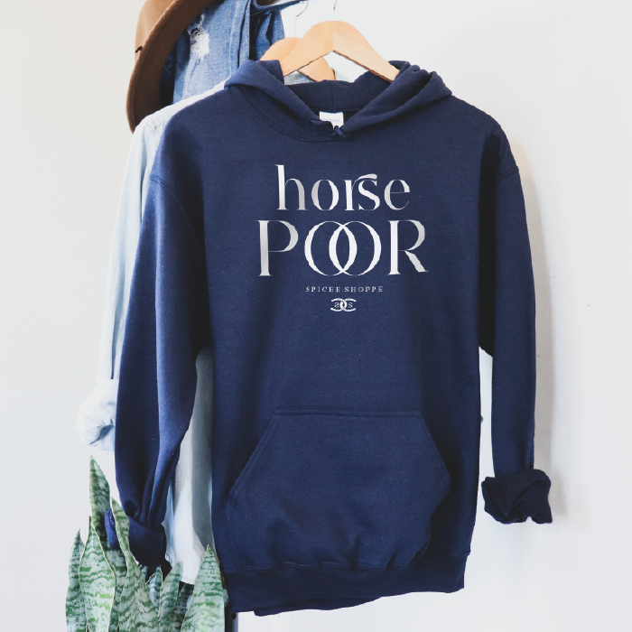 Horse Poor | Navy Blue | Hoodie