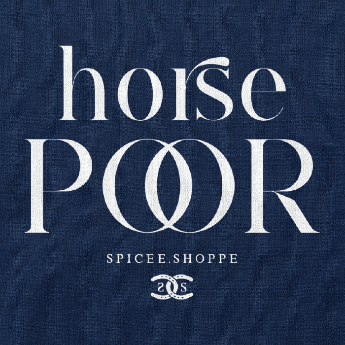 Horse Poor | Navy Blue | Hoodie