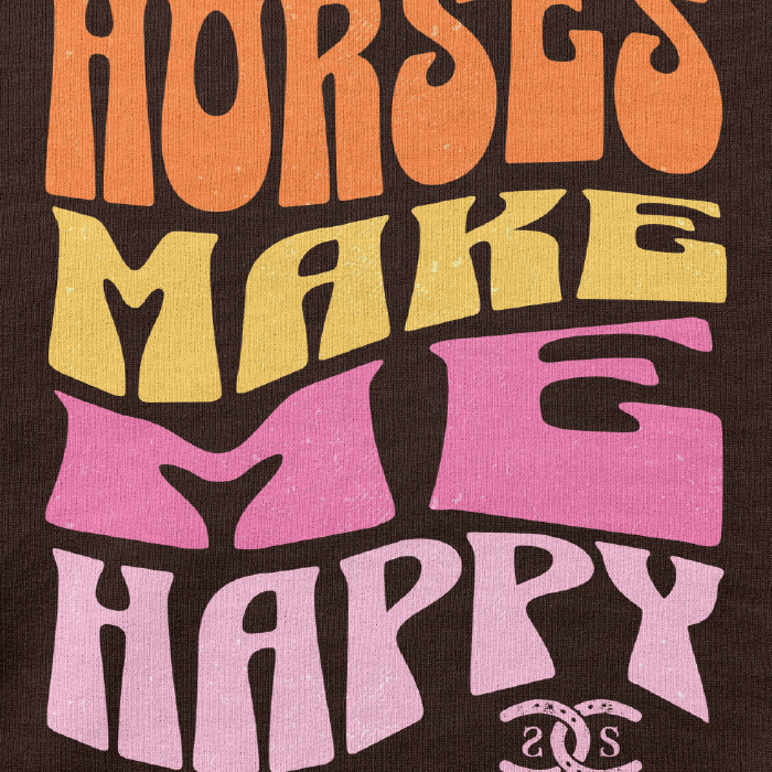 Horses Make Me Happy | Chocolate | Hoodie