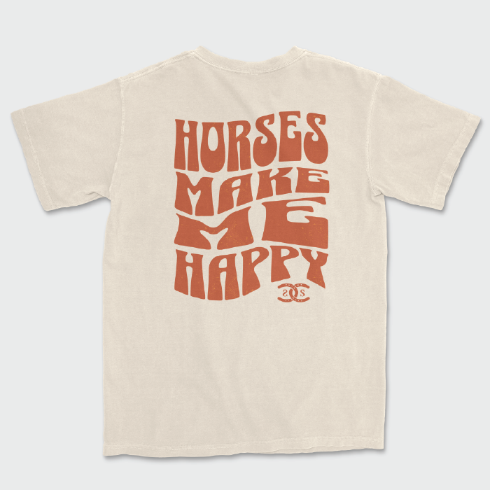Horses Make Me Happy | Ivory | Tee Shirt