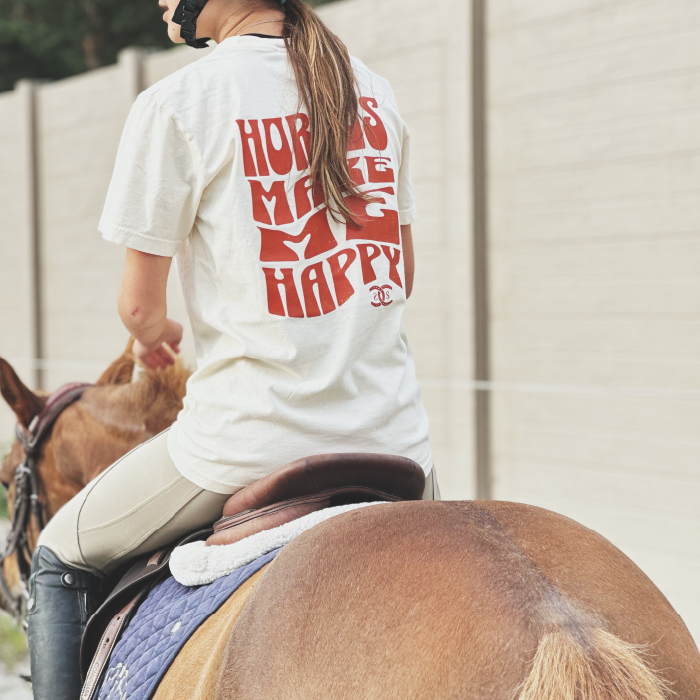 Horses Make Me Happy | Ivory | Tee Shirt