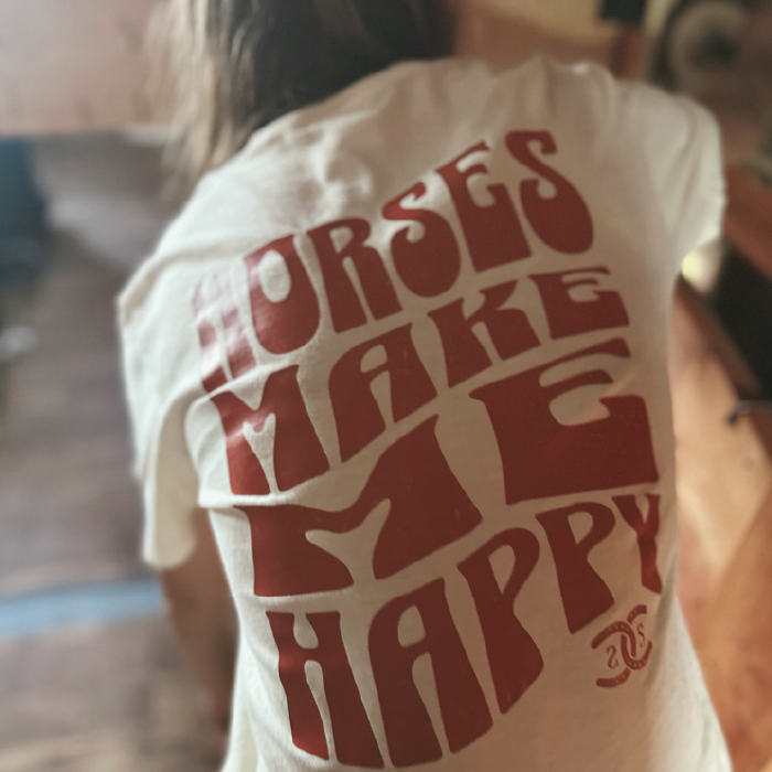 Horses Make Me Happy | Ivory | Tee Shirt