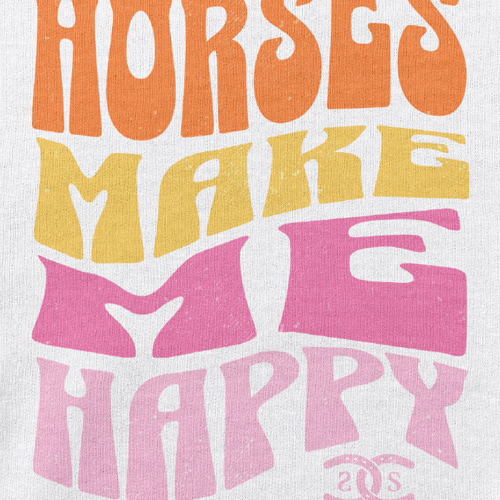 Horses Make Me Happy | White | Hoodie