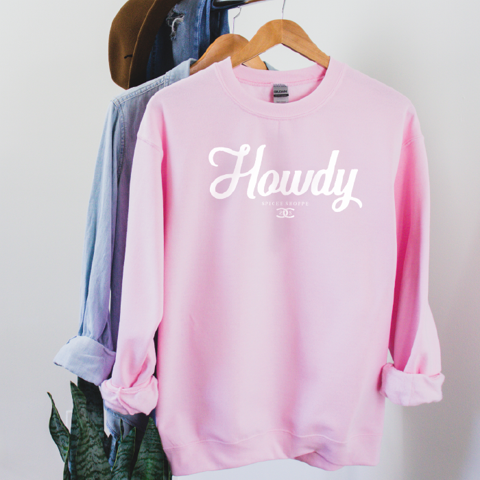 Howdy | Light Pink | Sweatshirt