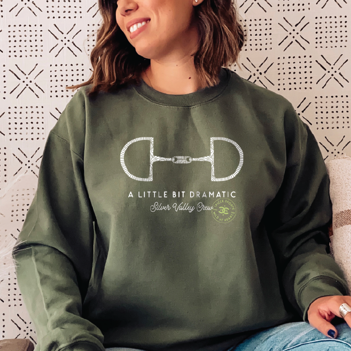 Little Bit Dramatic | Army Green | Sweatshirt