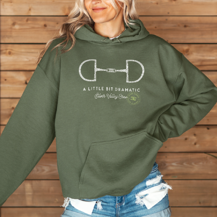 Little Bit Dramatic | Army Green | Hoodie