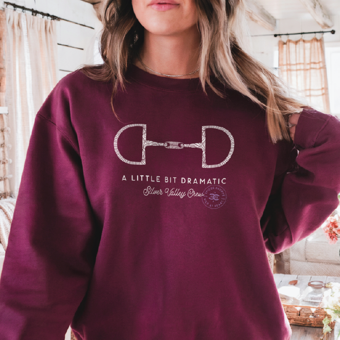 Little Bit Dramatic | Maroon | Sweatshirt
