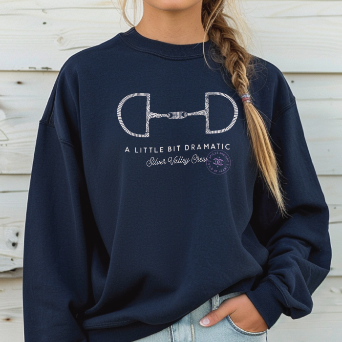 Little Bit Dramatic | Navy | Sweatshirt