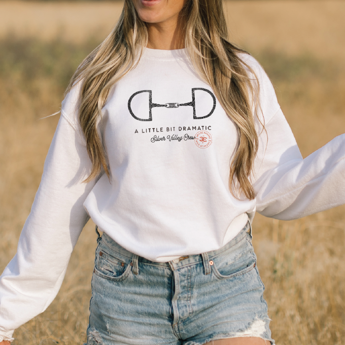 Little Bit Dramatic | White | Sweatshirt