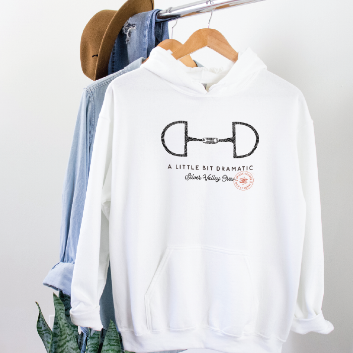 Little Bit Dramatic | White | Hoodie