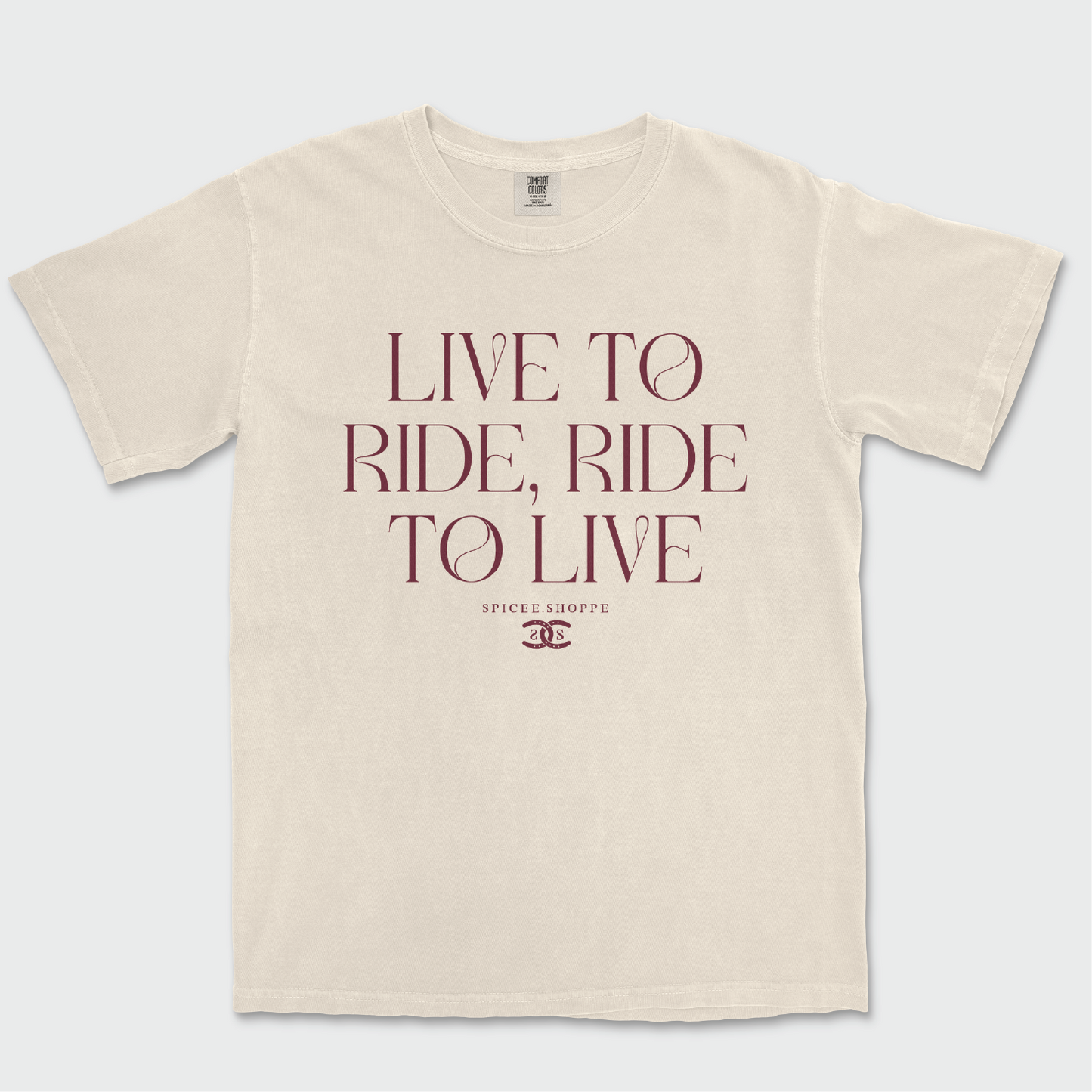 Live To Ride | Ivory | Tee Shirt