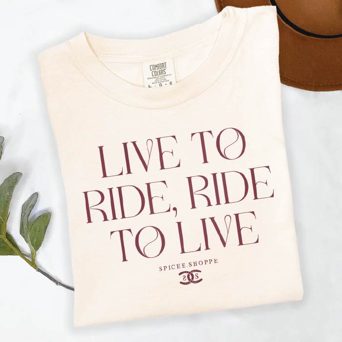 Live To Ride | Ivory | Tee Shirt
