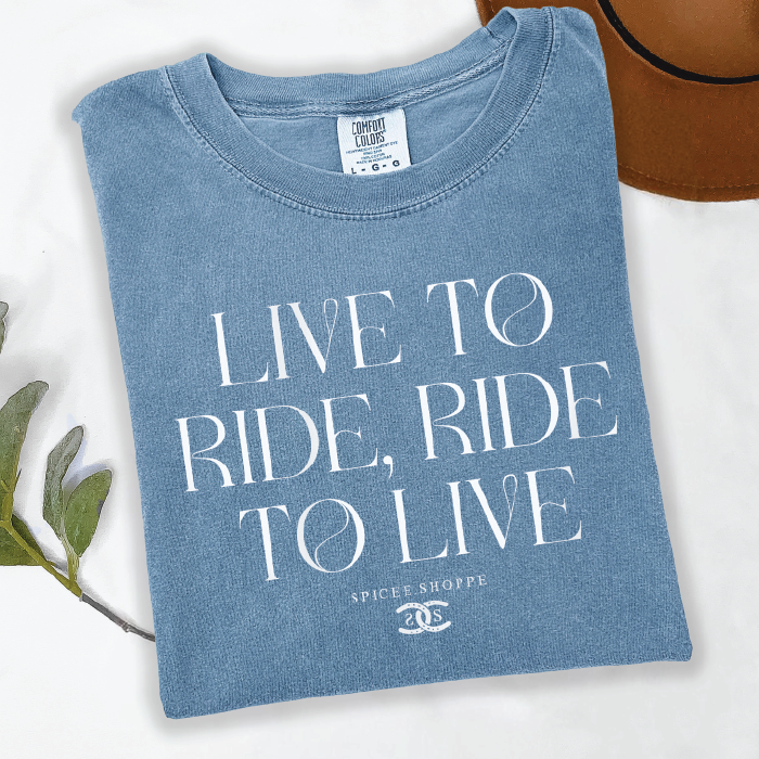 Live To Ride | Ice Blue | Tee Shirt