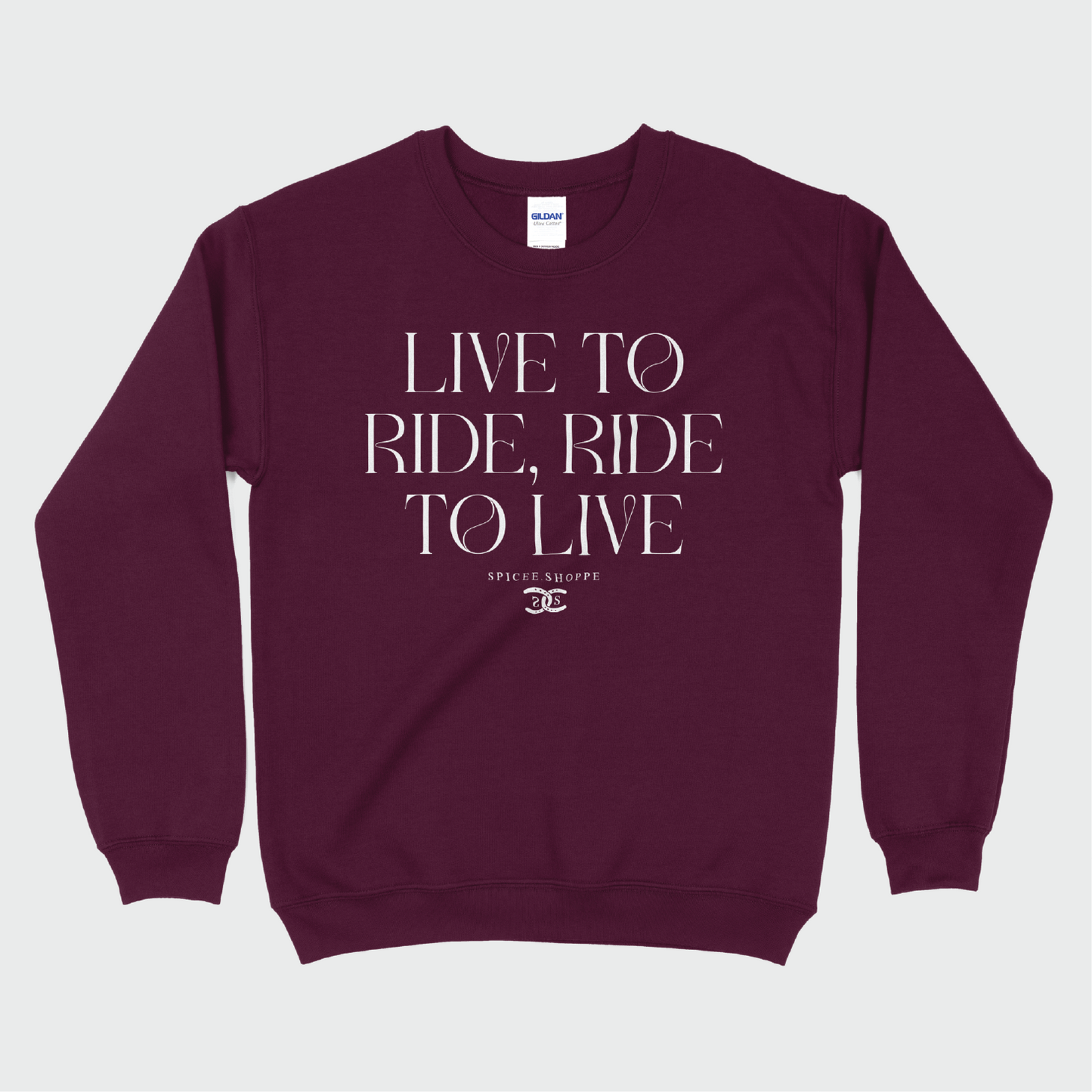 Live To Ride | Maroon | Sweatshirt
