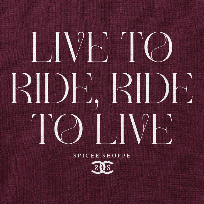 Live To Ride | Maroon | Sweatshirt