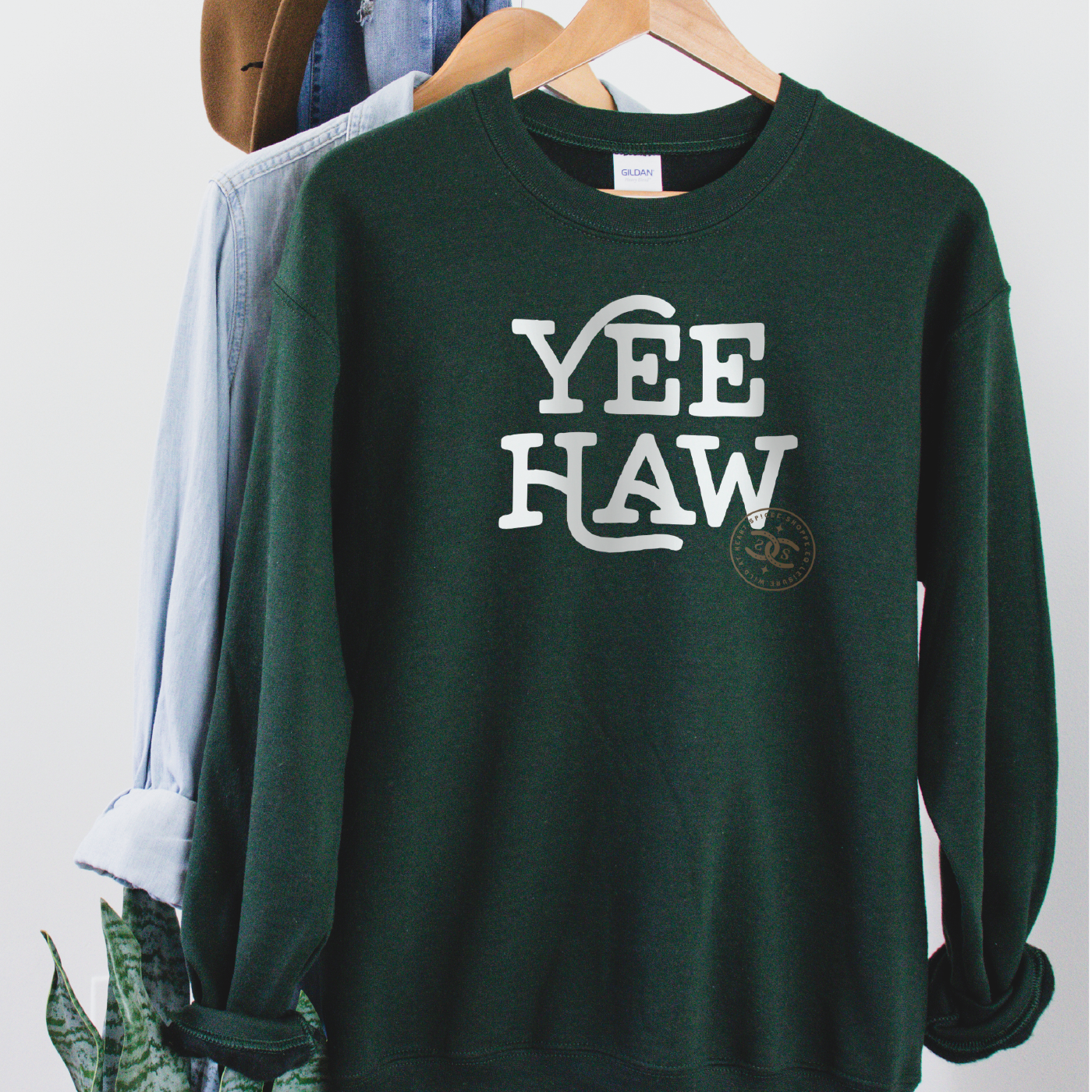Yee-Haw | Forest Green | Sweatshirt
