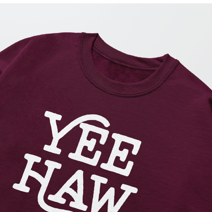 Yee-Haw | Maroon | Sweatshirt