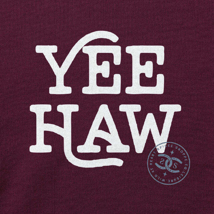 Yee-Haw | Maroon | Sweatshirt