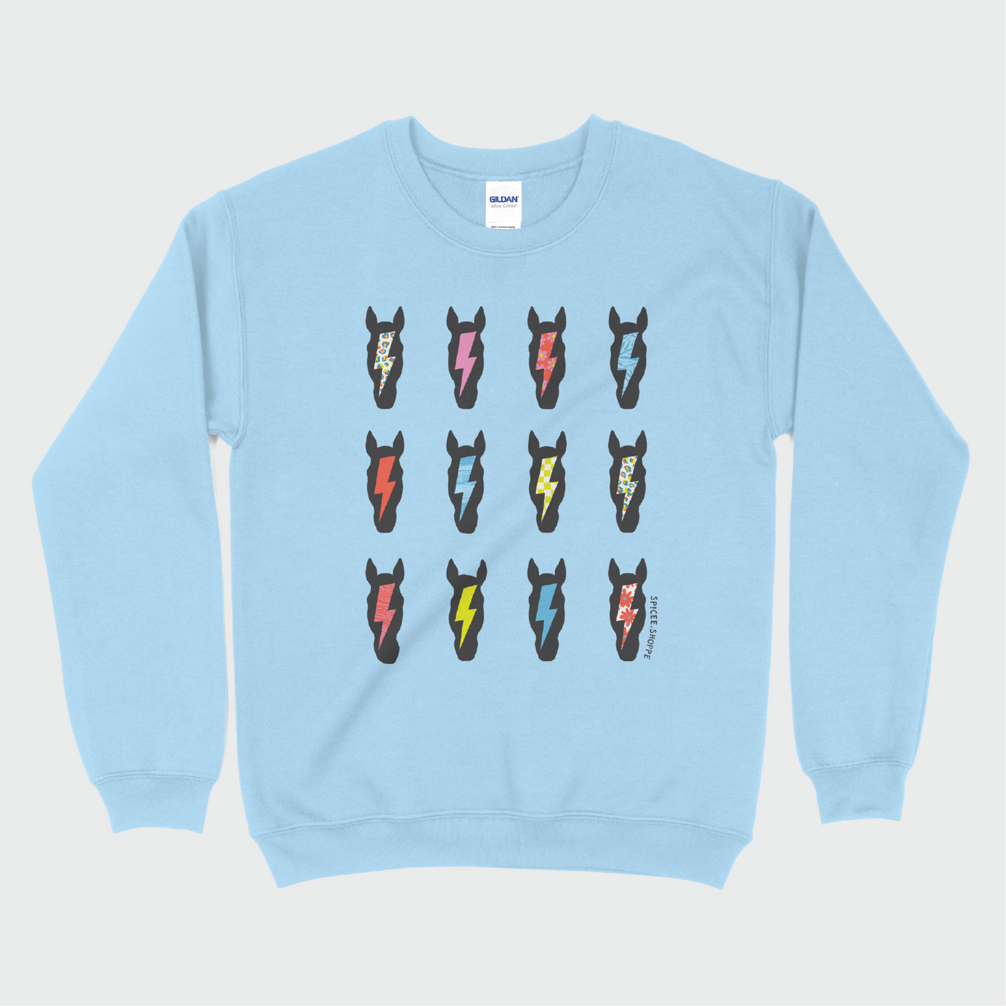 Ponies & Bolts | Light Blue | Sweatshirt