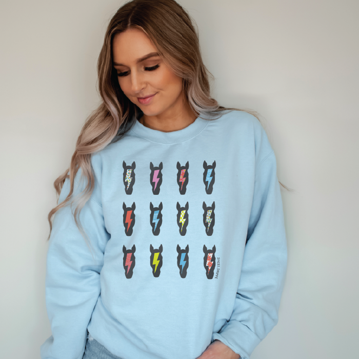 Ponies & Bolts | Light Blue | Sweatshirt