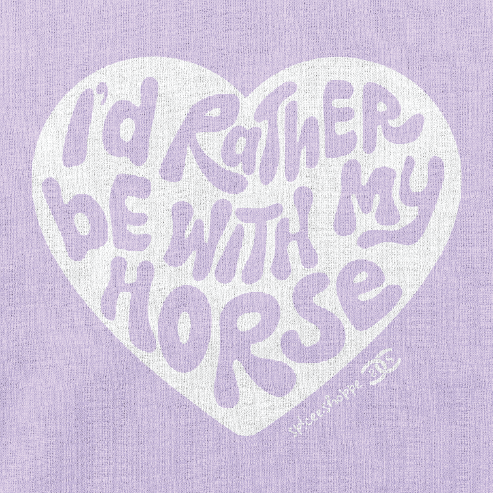 I'd Rather By With My Horse | Orchid | Hoodie
