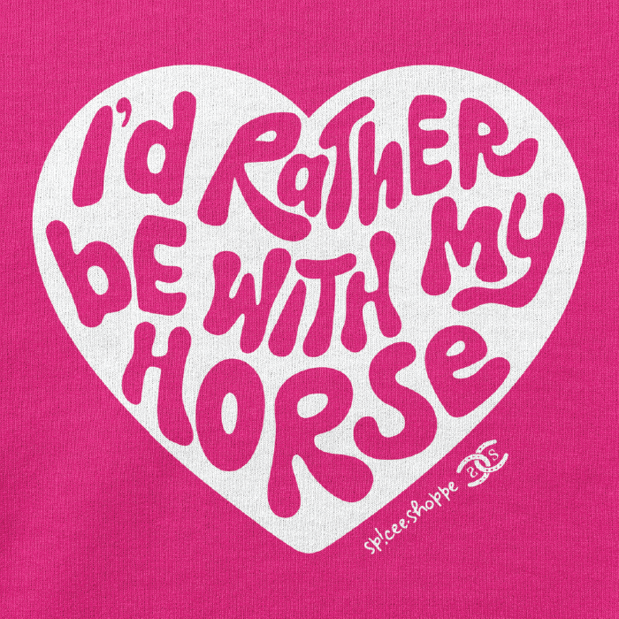 I'd Rather By With My Horse | Bright Pink | Hoodie