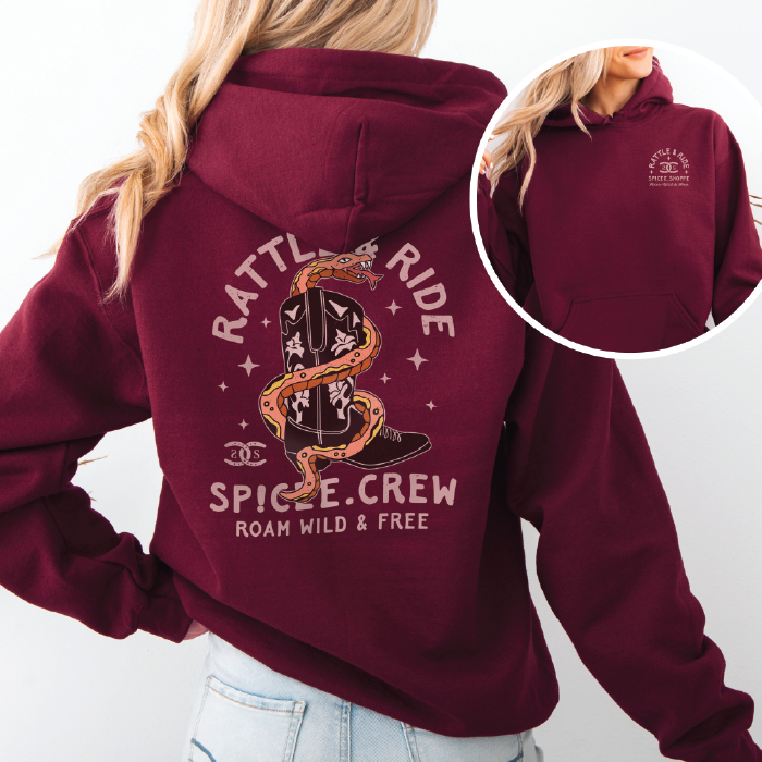 Rattle & Ride | Maroon | Hoodie