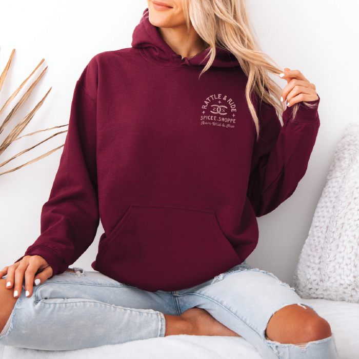 Rattle & Ride | Maroon | Hoodie