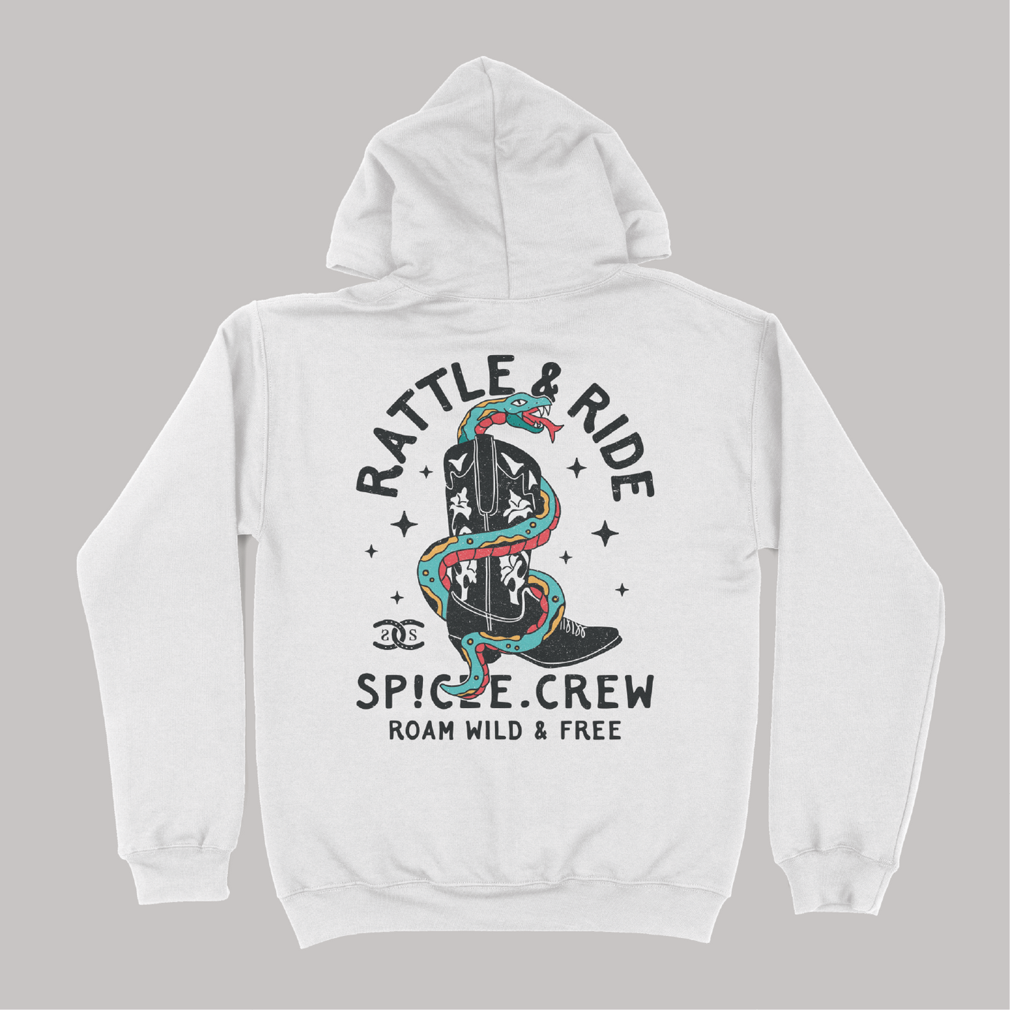 Rattle & Ride | White | Hoodie