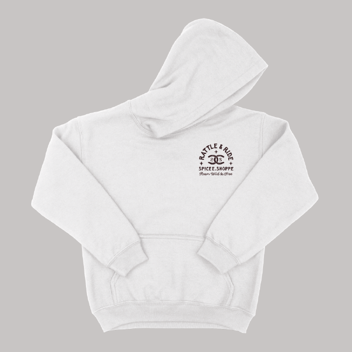 Rattle & Ride | White | Hoodie