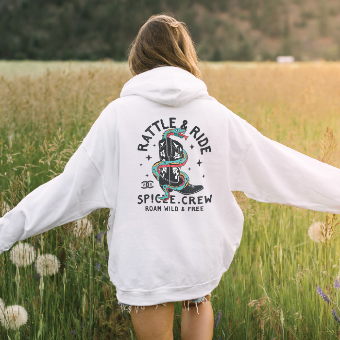 Rattle & Ride | White | Hoodie