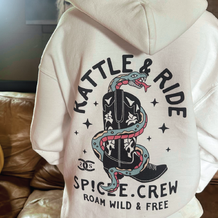 Rattle & Ride | White | Hoodie